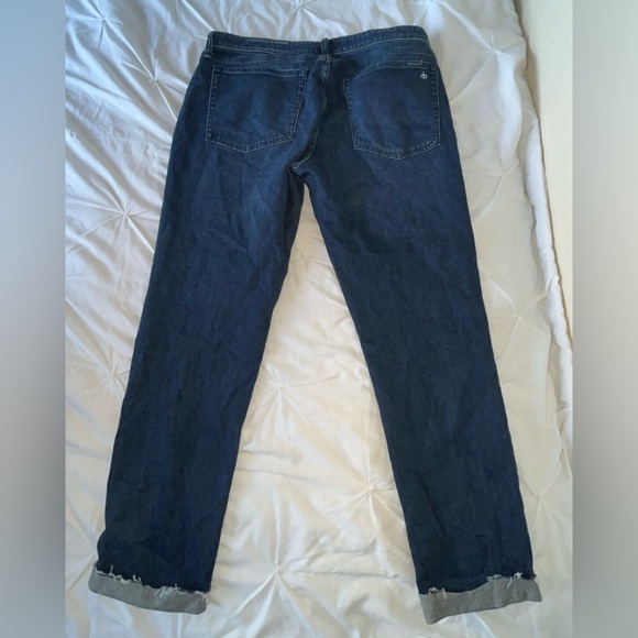 Rag & Bone Women’s Dre Low-Rise Slim Boyfriend Medium Wash Cuffed Jean SIZE 32 - Picture 5 of 9